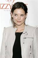 Katie Holmes tries out the messy ponytail 