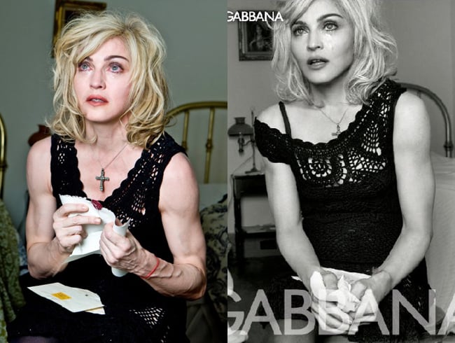 Unretouched Madonna pictures leak (for Interview magazine)