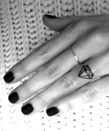 Diamond Temporary Tattoo on Finger  neartattoos