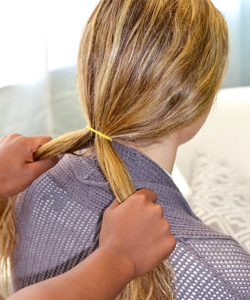 How to Do a Fishtail Braid, Step 2: Divide Your Ponytail