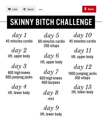 The Skinny Bitch Workout 4 Pinterest Workouts That Kicked
