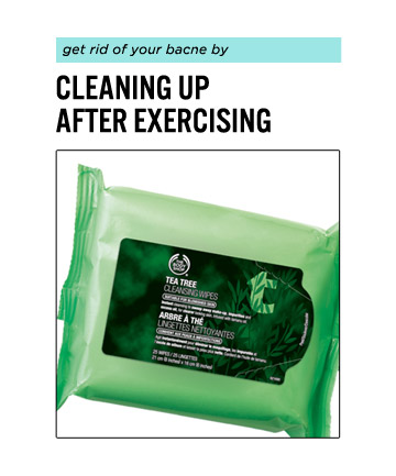 Wipe Up After Workouts to Prevent Bacne