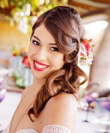 mexican girl with flowers in her hair