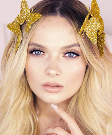 gold fairy makeup