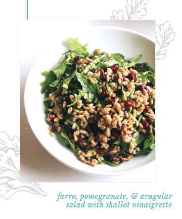 Farro, Pomegranate and Arugula Salad