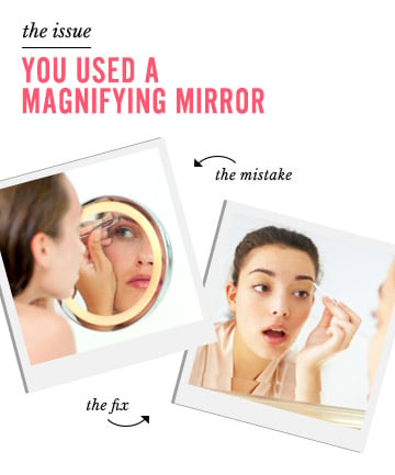Perfect Eyebrows Sin No. 2: You're Tweezing With a Magnifying Mirror