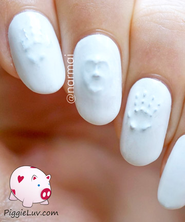 3 D Ghost Face Nails 19 Amazing Diy Halloween Nail Art Ideas Page 6