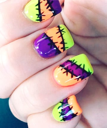 Funky Frankenstein Nails