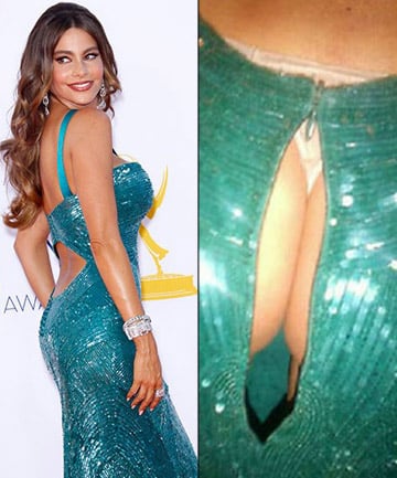Apparently Sofia Vergara's 2012 Emmys gown was just a tad bit too tigh...