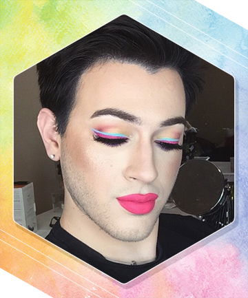 Manny MUA's Bright Pink and Blue Double Wings