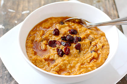 Breakfast: Pumpkin oatmeal 