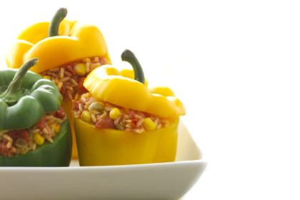 Lunch: Stuffed bell peppers 