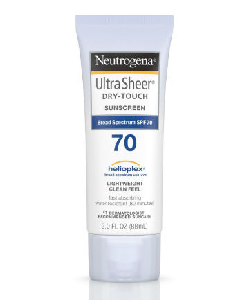 Neutrogena Ultra Sheer Dry-Touch Sunscreen SPF 70, $11.99