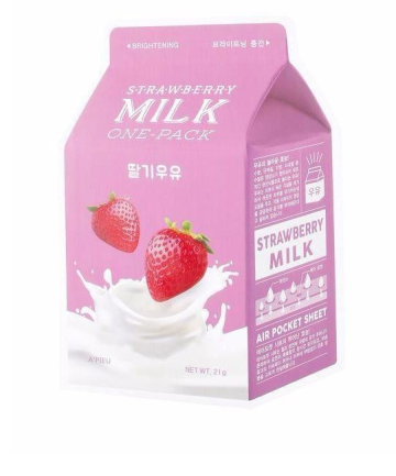 A'Pieu Strawberry Milk Sheet Mask (Brightening), $2.50