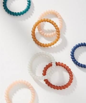 Anthropologie Rubberized Coil Hair Tie Set, $12