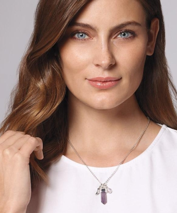 Avon Purple Peace Charms of Strength Necklace, $10