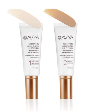 Avya Hydroveda Sheer Tinted Moisturizer SPF 40, $38