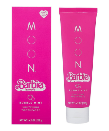 Barbie The Movie x Moon Bubble Mint Whitening Toothpaste, $12.99