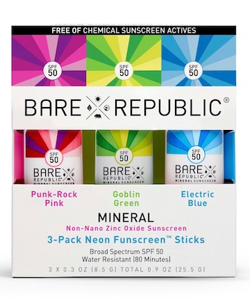 Bare Republic Neon Funscreen Sticks 3-Pack, $19.99