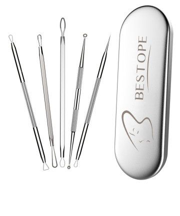 Bestope Blackhead Remover Pimple Comedone Extractor Tool Kit, $7.99