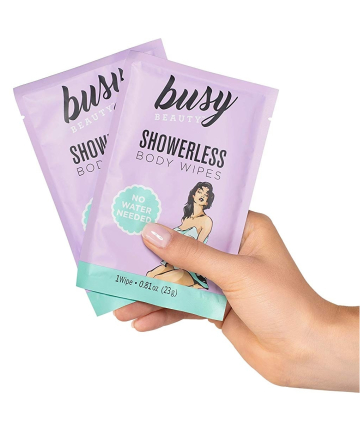 Busy Beauty Showerless Body Wipes, $7