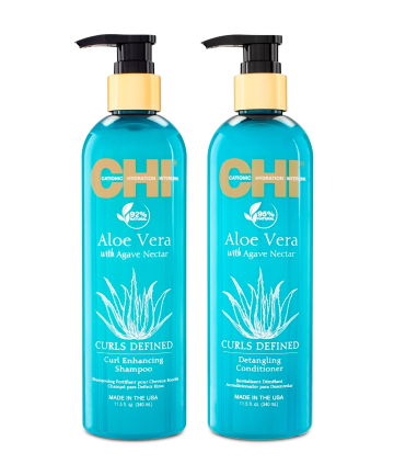 Curly Hair: CHI Aloe Vera Curl Enhancing Shampoo and Detangling Conditioner, $20 and $21, respectively