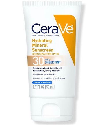 CeraVe Hydrating Sunscreen Face Sheer Tint SPF 30, $16.99