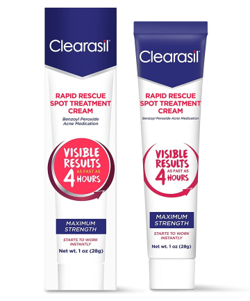 Clearasil Benzoyl Peroxide Rapid Rescue Spot Treatment Acne Cream, $7.99