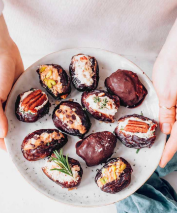Creamy Pecan Stuffed Dates