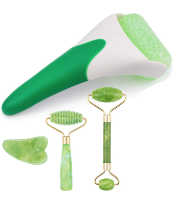Eaone 4 in 1 Ice Roller Jade Roller Eyes Facial Massage Kit, $24.99