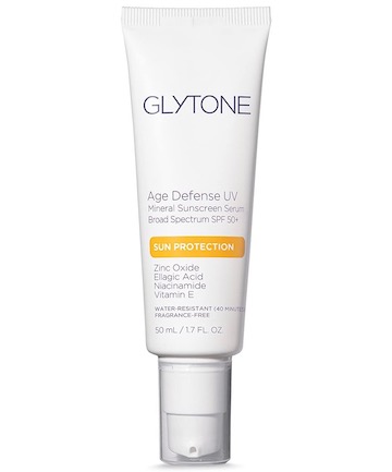 Glytone Age Defense UV Mineral Sunscreen Serum SPF 50+, $38
