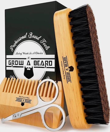 Grow A Beard Beard Brush & Beard Comb Set, $9.99