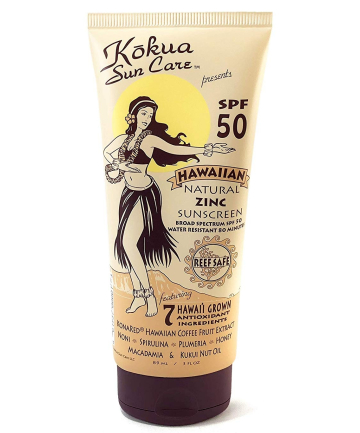 Kokua Sun Care Hawaiian Natural Zinc Sunscreen Beach/Sport/Baby SPF 50, $29.99