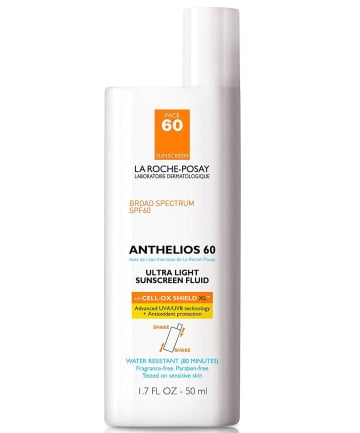 La Roche-Posay Anthelios Ultra Light Fluid Facial Sunscreen SPF 60, $29.99