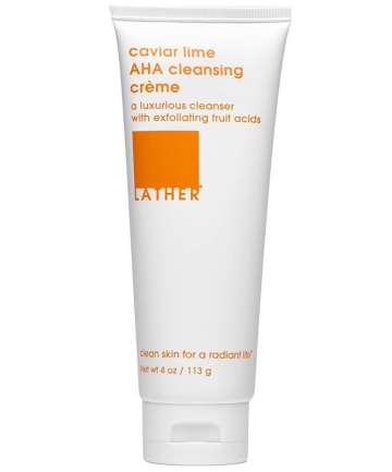 Lather Caviar Lime AHA Cleansing Creme, $23