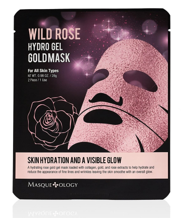 Day 6: Masqueology Wild Rose Hydro-Gel Gold Mask, $4