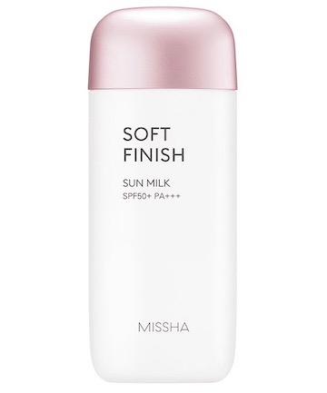 Missha Soft Finish Sun Milk SPF50+/PA+++, $17.40
