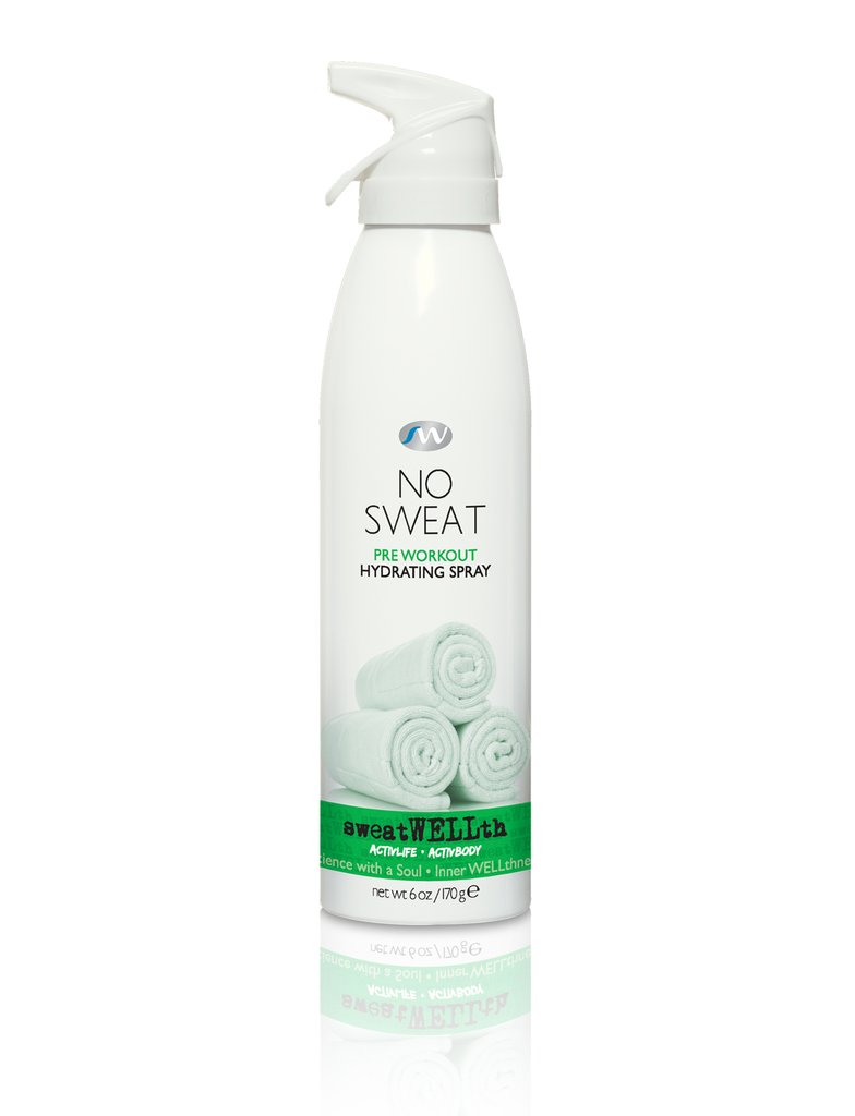sweatWELLth Pre-Workout Hydrating Spray, $25