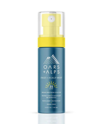 Oars + Alps Face + Scalp Mist with SPF 35, $16