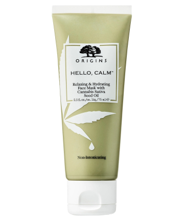 Origins Hello Calm Relaxing & Hydrating Face Mask with Cannabis Sativa Seed Oil, $28