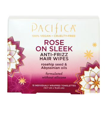 Pacifica Rose On Sleek Anti-Frizz Hair Wipes, $10.99