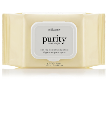 For Sensitive Skin: Philosophy Purity Made Simple One-Step Facial Cleansing Cloths, $15 for 30