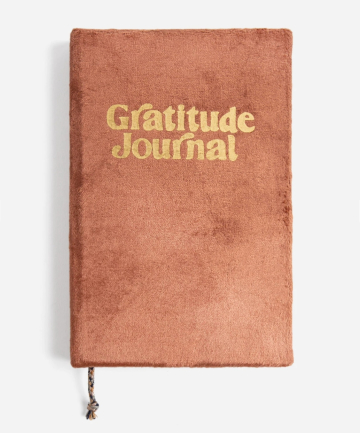 Printfresh Soft Rust Velvet Gratitude Journal, $20 