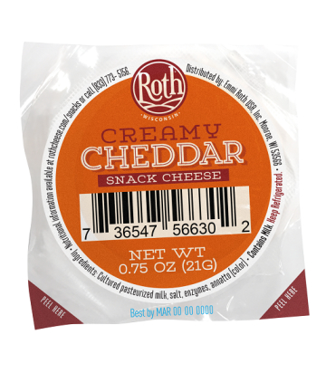 Roth Creamy Cheddar Snack Cheese, $3-$7