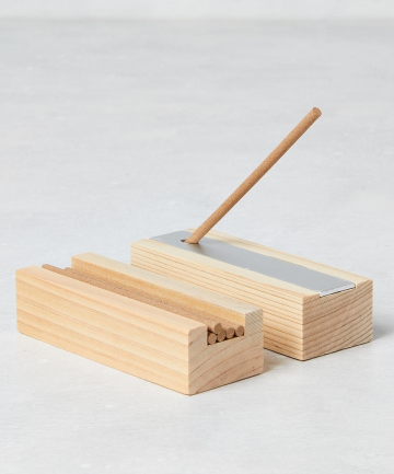 Saikai Hinoki Forest Incense and Holder, $18