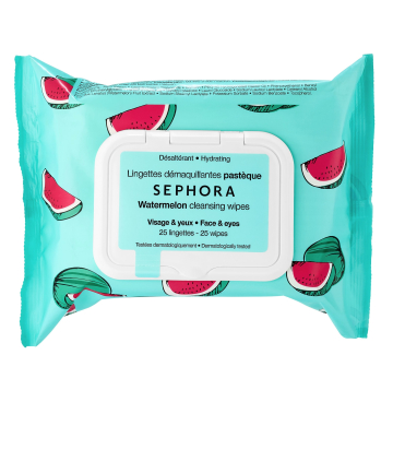 For Dry Skin: Sephora Collection Cleansing Wipes Watermelon Hydrating, $7.50 for 25