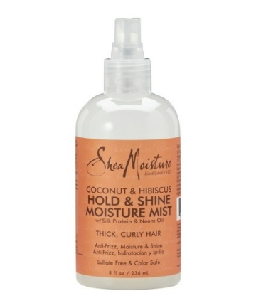 Shea Moisture Coconut & Hibiscus Hold & Shine Moisture Mist, $10.99