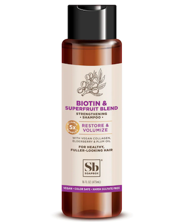 Soapbox Biotin and Superfruit Restore & Volumize Shampoo, $8.99