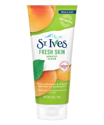 Facial Scrub: St. Ives Fresh Skin Apricot Scrub, $3.99