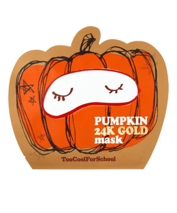 Too Cool For School Pumpkin 24K Gold Mask, $8